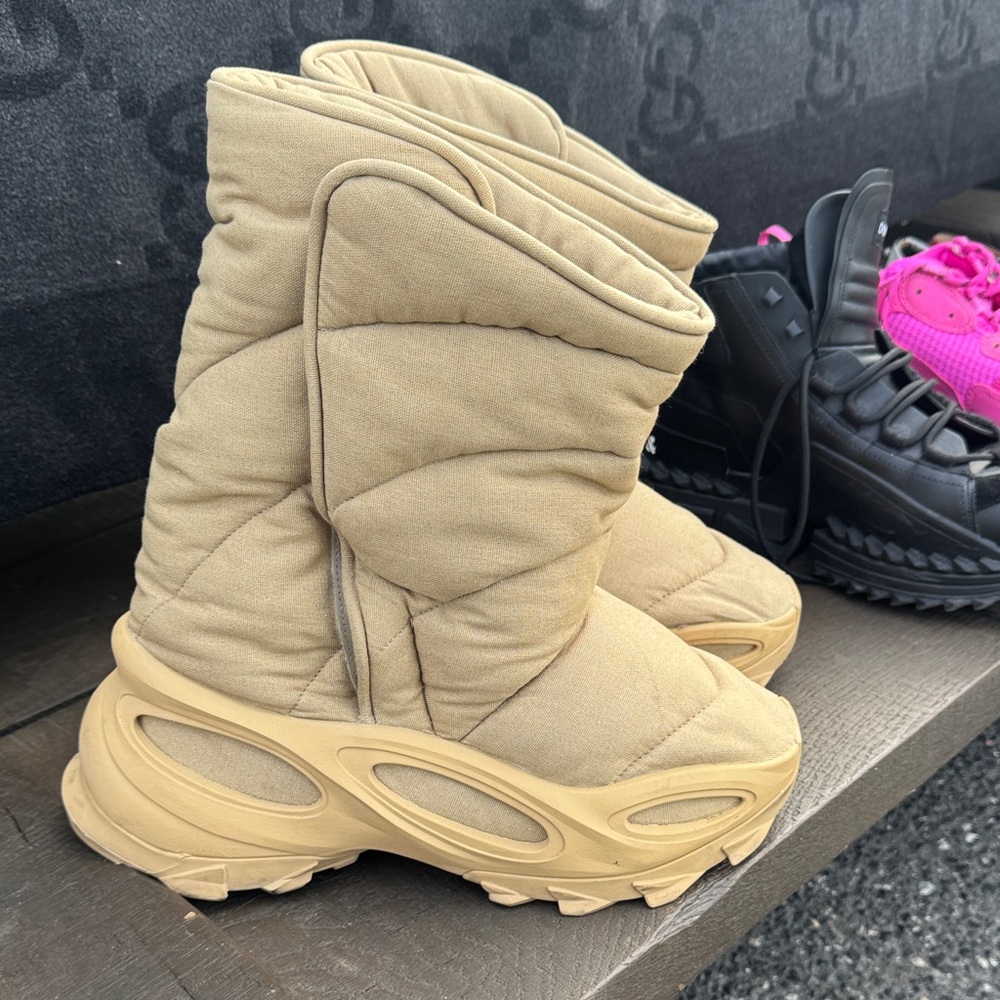 Yeezy Tan Quilted Winter Boots